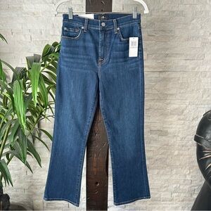 7 For All Mankind “High Waist Slim Kick” Blue Denim Jeans Size 27 NWT